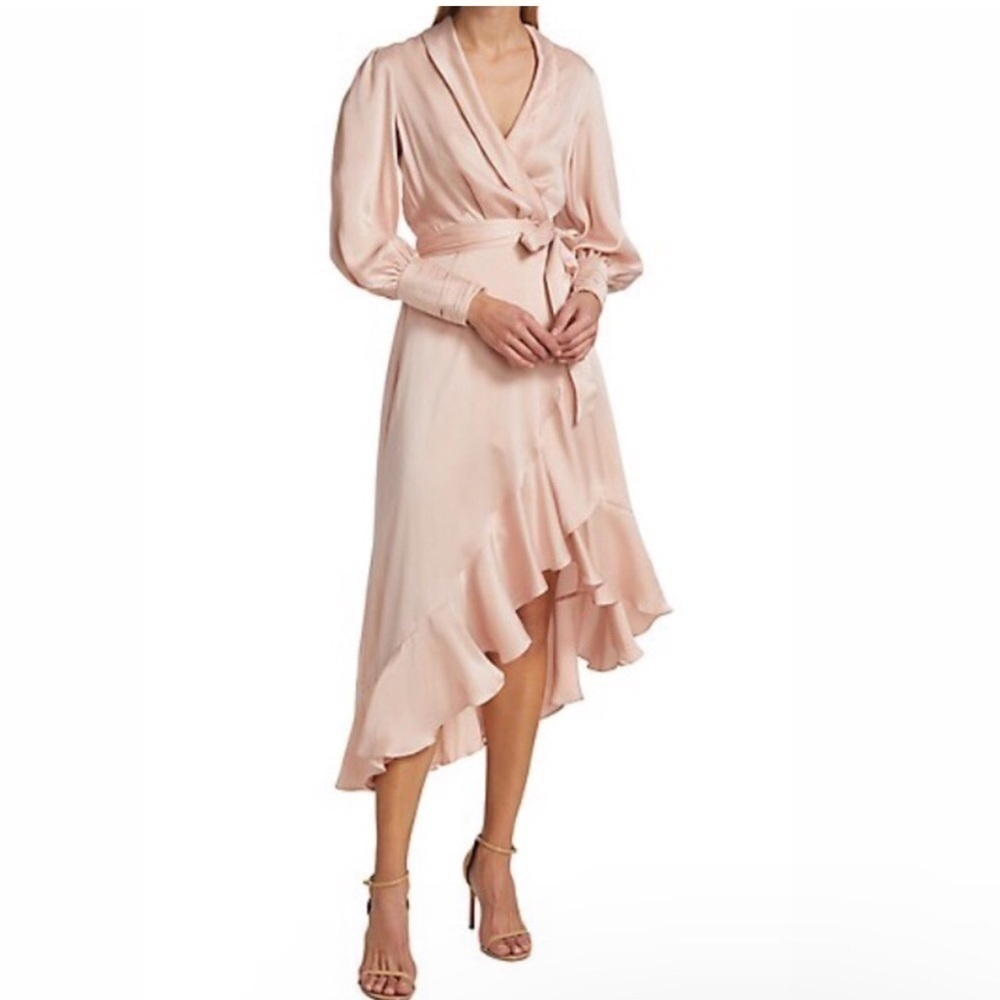 Nonchalant Latte Midi True Wrap Dress size XS